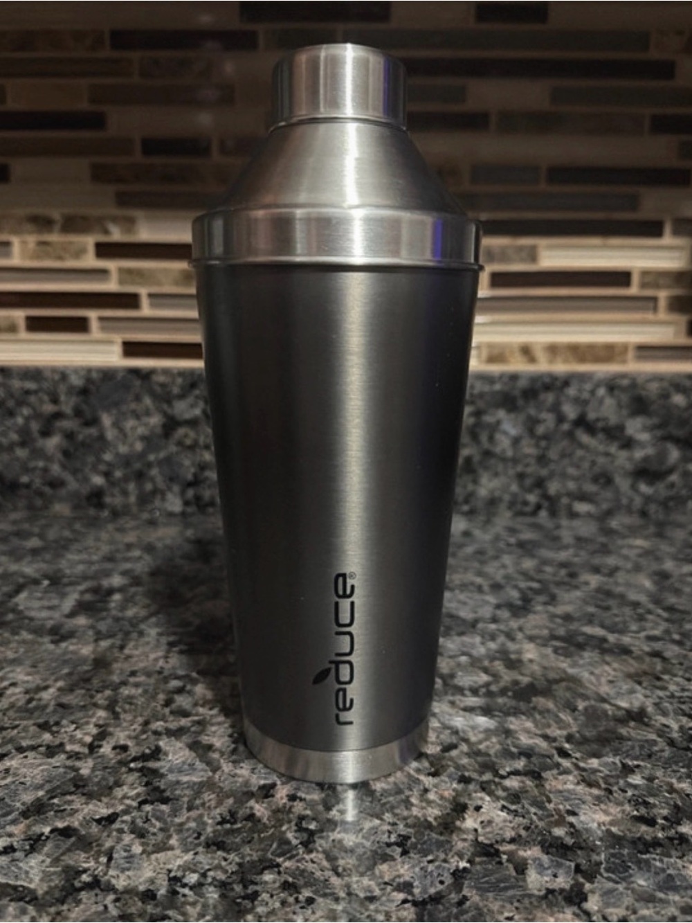 Reduce Matte Black Stainless Steel Cocktail Shaker - Sleek Home Bar Essential